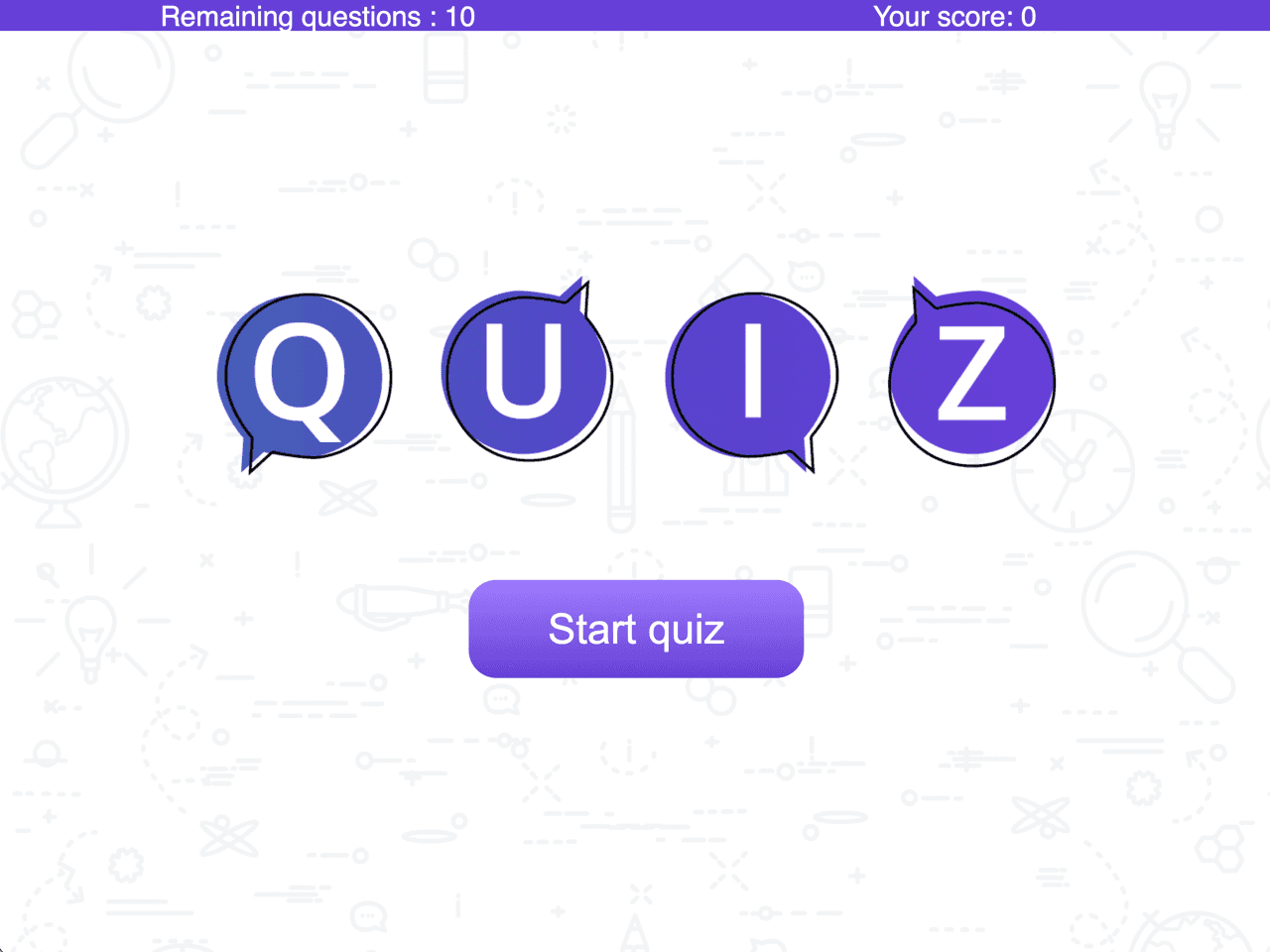 project's home page picture